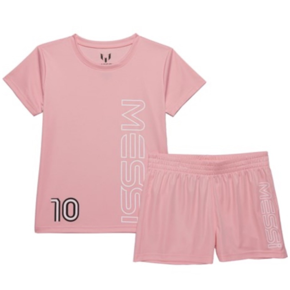 MESSI COLLECTION Big Girls High-Performance T-Shirt and Shorts Set